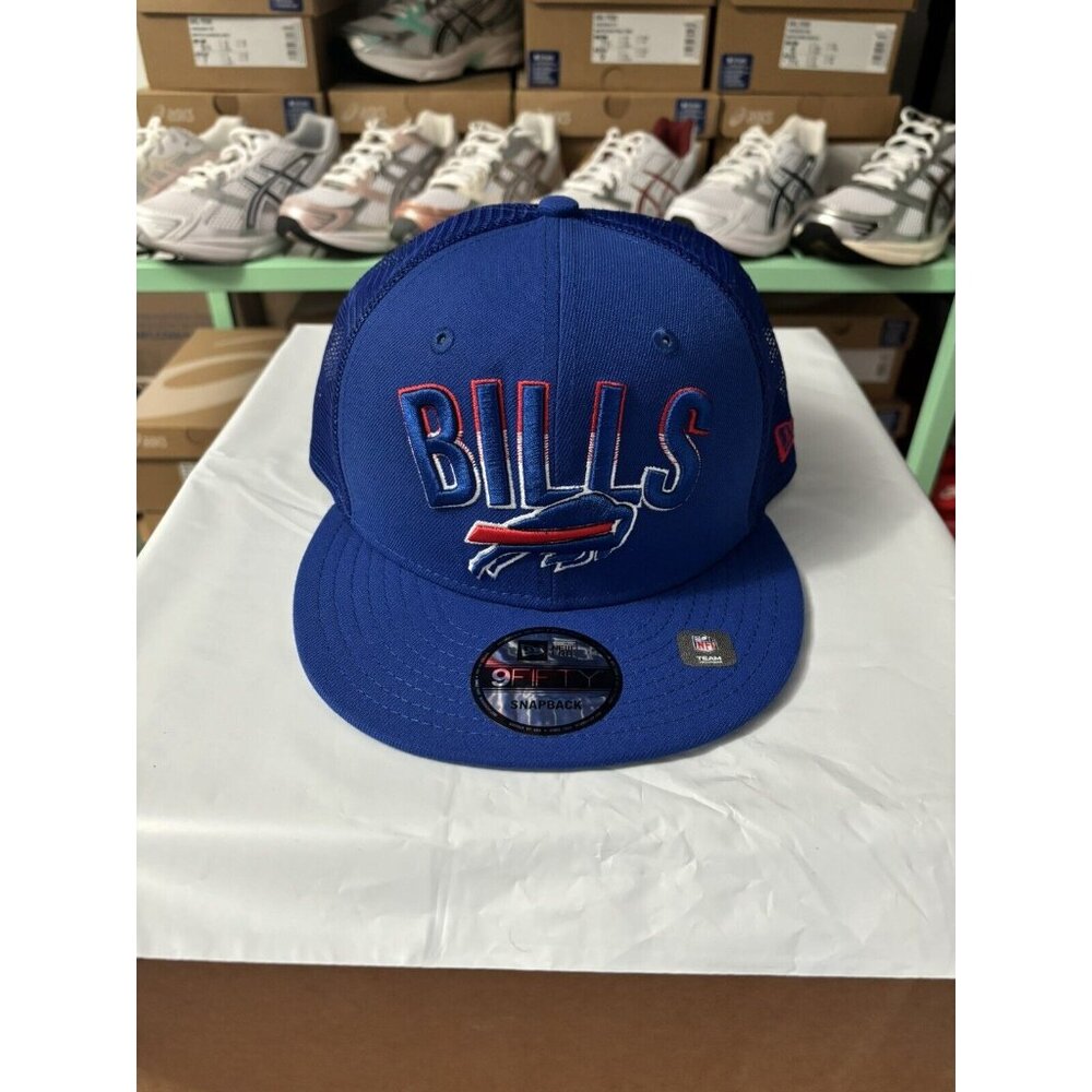 Buffalo Bills Blue Logo New Era Trucker SnapBack Hat 9Fifty Men’s OSFM NWT